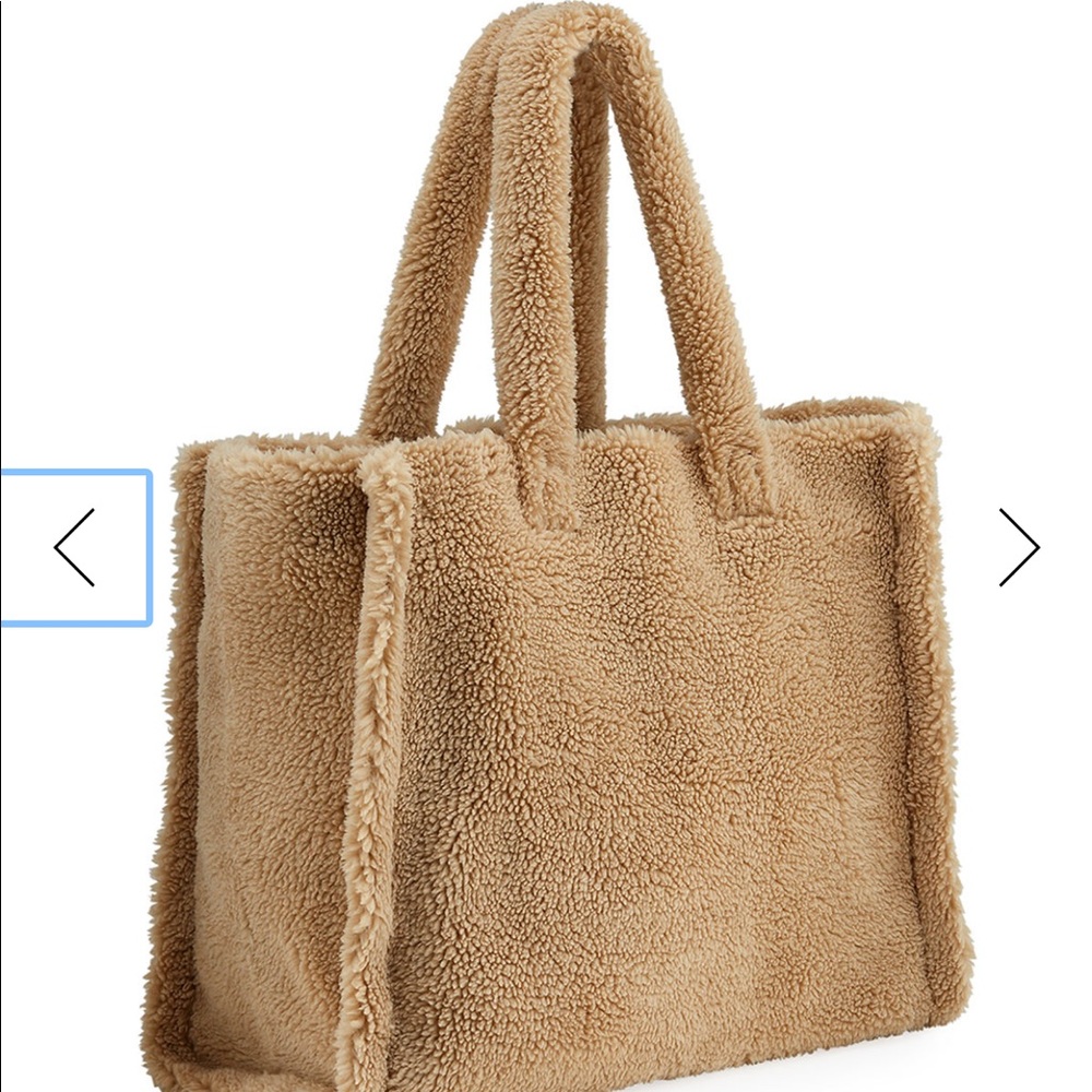 Stand Studio large shearling tote